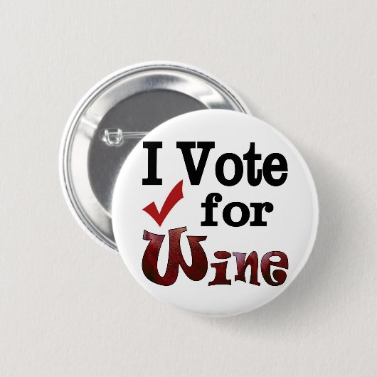 Ich stimme für Wein Button (Vorne & Hinten)