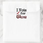 Ich stimme für Wein Quadratischer Aufkleber (Tasche)