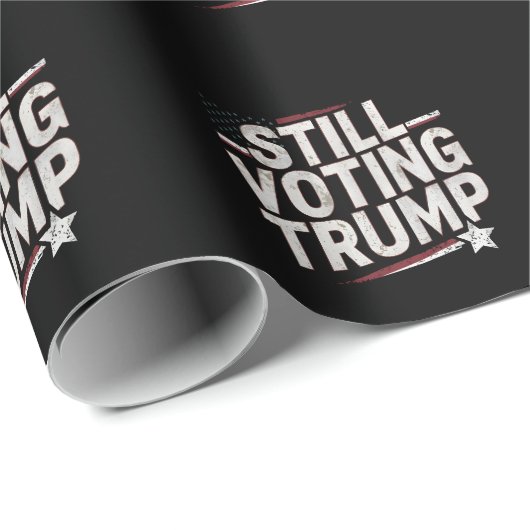 Ich stimme immer noch für Trump American 2024 Geschenkpapier (Rolleneckpunkt)