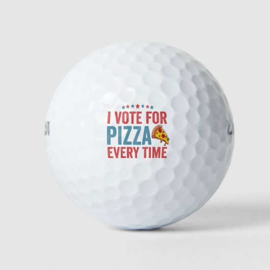 Ich stimme jedes Mal für Pizza Pizza-Präsident Golfball (Vorderseite)