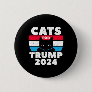 Ich stimme Katzen für Trump 2024 Wahldebatte Button