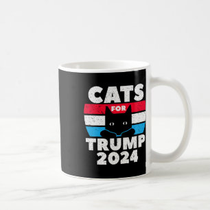 Ich stimme Katzen für Trump 2024 Wahldebatte Kaffeetasse