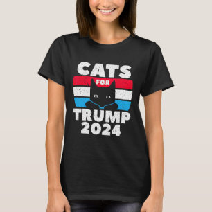 Ich stimme Katzen für Trump 2024 Wahldebatte T-Shirt