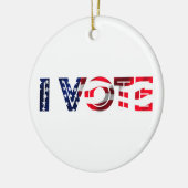 Ich stimme keramik ornament (Links)