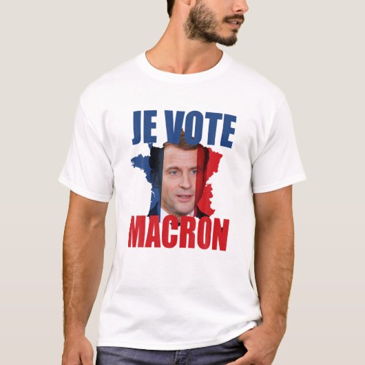 Ich stimme Macron 2022 France Election 22 Macron F T-Shirt (Vorderseite)