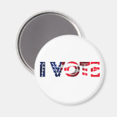 Ich stimme magnet (Vorderseite/Rückseite)