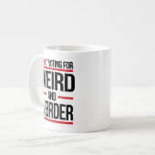 Ich stimme nicht für komisch und eigenartig kaffeetasse (Vorderseite Links)