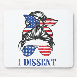 Ich stimme nicht zu, amerikanische Flagge Frauen u Mousepad