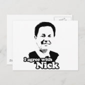Ich stimme Nick zu Postkarte (Vorne/Hinten)