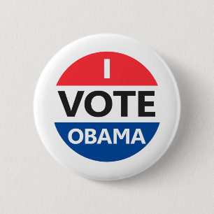 Ich stimme Obama Button
