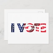 Ich stimme postkarte (Vorne/Hinten)