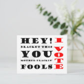 Ich stimme! postkarte (Stehend Vorderseite)