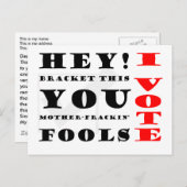 Ich stimme! postkarte (Vorne/Hinten)