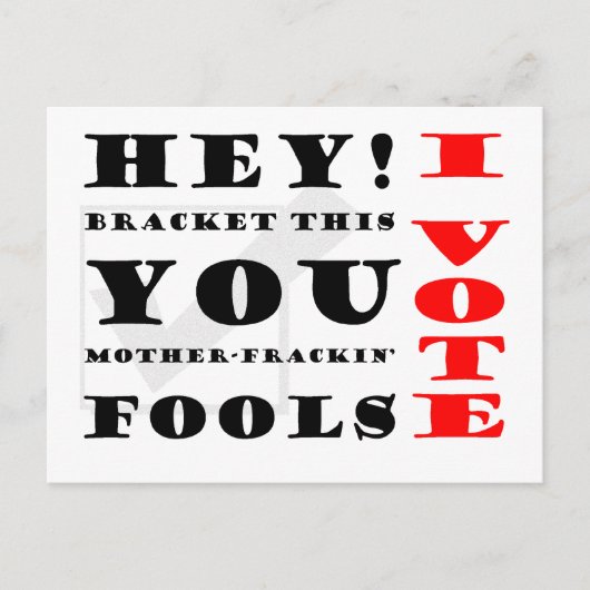 Ich stimme! postkarte (Vorderseite)