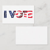 Ich stimme visitenkarte (Vorne/Hinten)