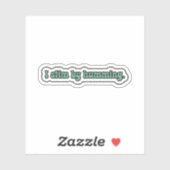 Ich stimule durch das Hummen grüner Neurovielfalt Aufkleber (Blatt)