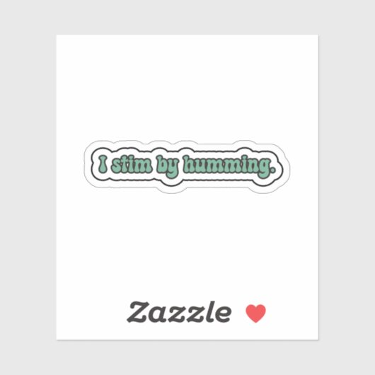 Ich stimule durch das Hummen grüner Neurovielfalt Aufkleber (Blatt)