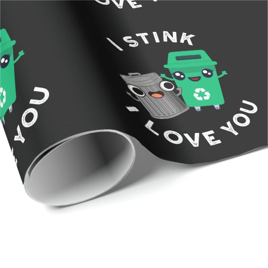 Ich stinke, ich Liebe Sie lustigen Müll Puff Dark  Geschenkpapier (Rolleneckpunkt)