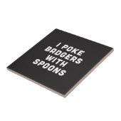 Ich stoße Dachse mit Löffeln Fliese (Seite)