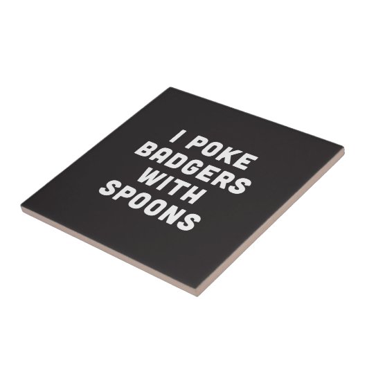 Ich stoße Dachse mit Löffeln Fliese (Seite)