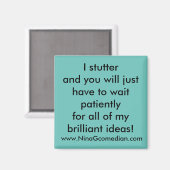 Ich stottere magnet (Vorderseite/Rückseite)