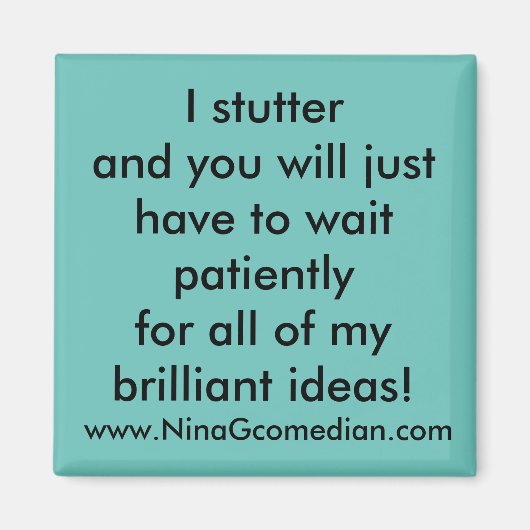 Ich stottere magnet (Vorne)