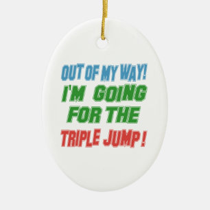 Ich strebe den dreifachen Sprung an Keramikornament