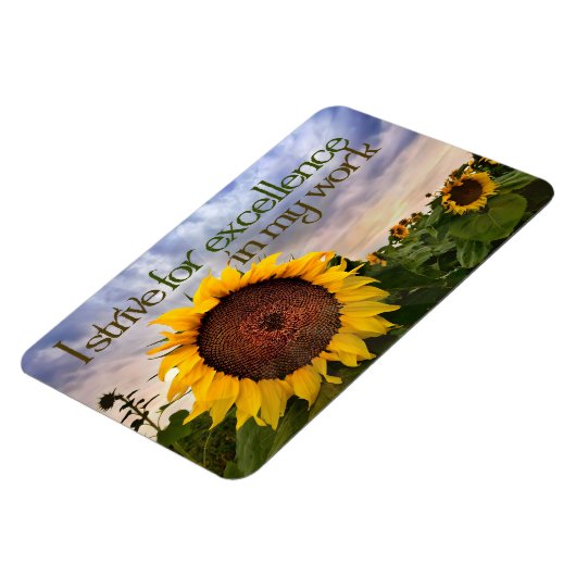 "Ich strebe nach Exzellenz" Motivation Affirmation Magnet (Linke Seite)