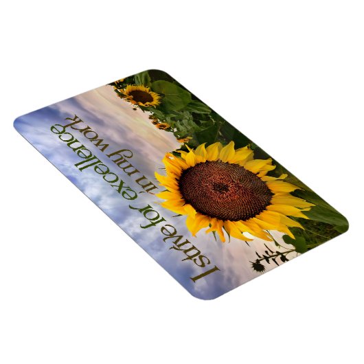 "Ich strebe nach Exzellenz" Motivation Affirmation Magnet (Rechte Seite)