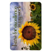 "Ich strebe nach Exzellenz" Motivation Affirmation Magnet (Vertikal)