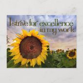 "Ich strebe nach Exzellenz" Motivation Affirmation Postkarte (Vorderseite)