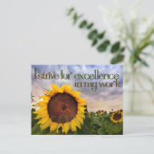 "Ich strebe nach Exzellenz" Motivation Affirmation Postkarte (Stehend Vorderseite)