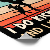 Ich streichle Hunde, ich mache Kickboxdesigns - Fr Poster (Ecke)