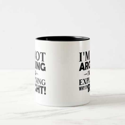Ich streite nicht, ich erkläre nur das Geschenk de Zweifarbige Tasse (Mittel)