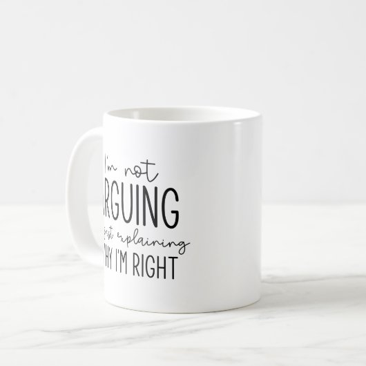 Ich streite nicht kaffeetasse (Vorderseite Links)