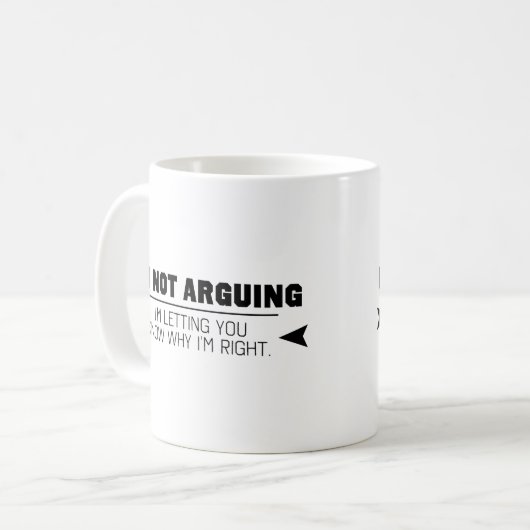 Ich streite nicht kaffeetasse (Vorderseite Links)