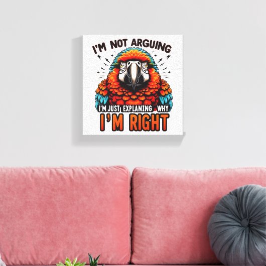 Ich streite nicht leinwanddruck (Insitu (Wohnzimmer))