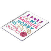 Ich Strick, aber mein Lieblingshobby sammelt Garne Notizblock (Linke Seite)