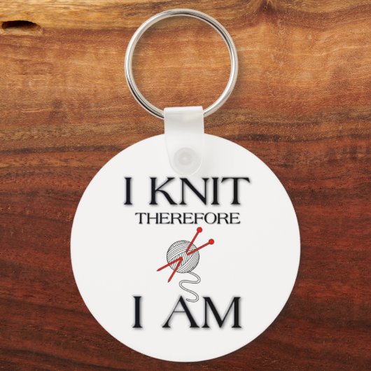 Ich Strick also bin ich Schlüsselanhänger (Vorderseite)