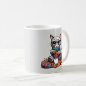 Ich Strick, also töte ich nicht Leute, die sich lu Kaffeetasse (VorderseiteRechts)