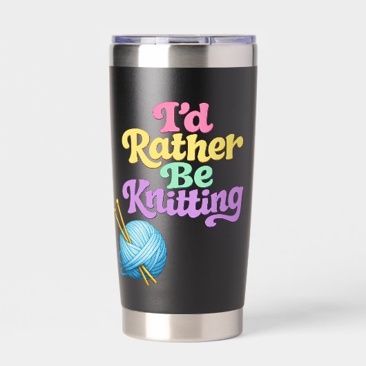 Ich stricke lieber thermobecher (Vorderseite)