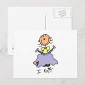 Ich stricke postkarte (Vorne/Hinten)