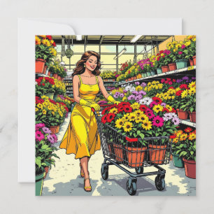 Ich stürme für diese Pflanze   Gartenpuppe Karte