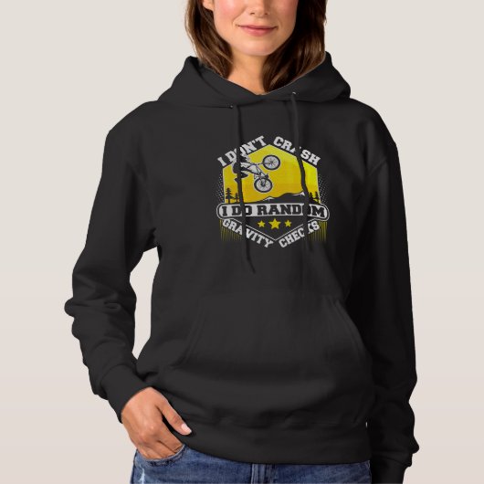 Ich stürze nicht, mache ich Random Gravity Karos B Hoodie (Vorderseite)