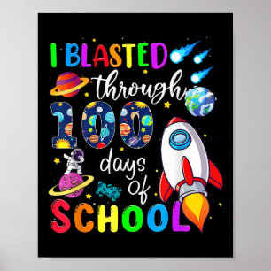 Ich stürzte durch 100 Schultage 100-Tage-Tee Poster