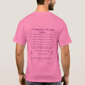 Ich stütze 2 T-Shirt (Rückseite)