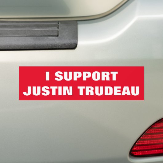 Ich stütze Anhänger cooles Kanada Justin Trudeau Autoaufkleber (Auf Auto)