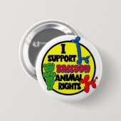 Ich stütze Ballon Animial Recht-Knopf Button (Vorne & Hinten)