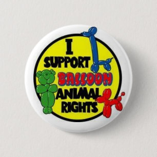 Ich stütze Ballon Animial Recht-Knopf Button