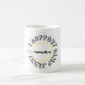 Ich stütze CJ Tassen-Weiß Kaffeetasse (Mittel)